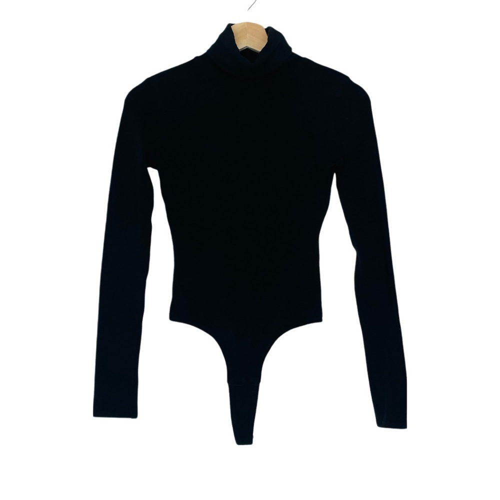 Madewell Black Turtleneck Long Sleeve Bodysuit Size XS Basics Minimalist